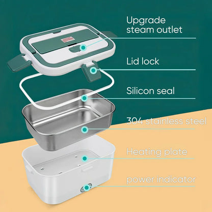 Electric Lunch Box Food Warmer 1.8 L 80W