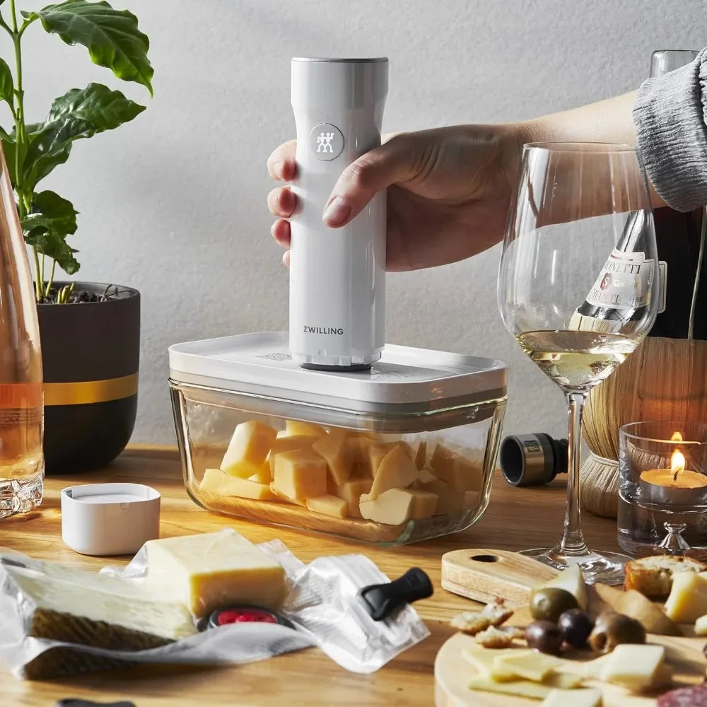 Vacuum Sealer Machine Starter Set with Airtight Food Storage Container Glass