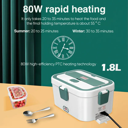 Electric Lunch Box Food Warmer 1.8 L 80W