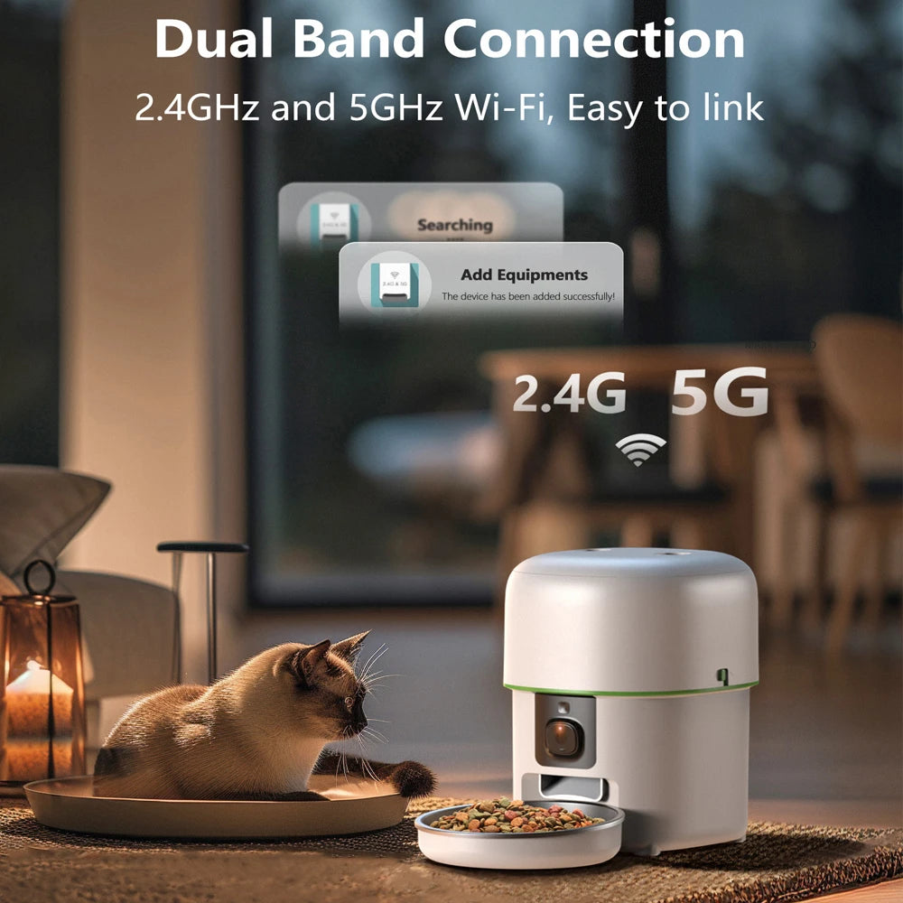 Vision-Feed 2L – Smart WiFi Camera Feeder with Stainless Steel Bowl