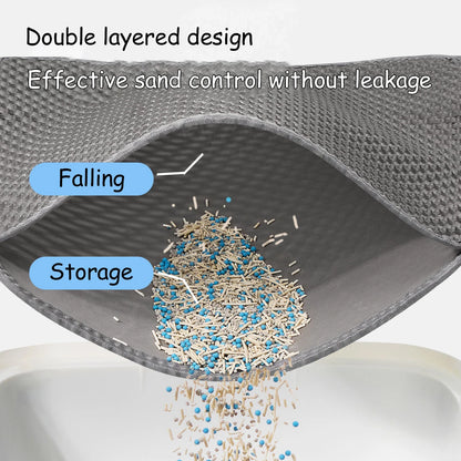 XL Clean-Step Mat – 60cm x 90cm Waterproof Double-Layer Litter Trapper