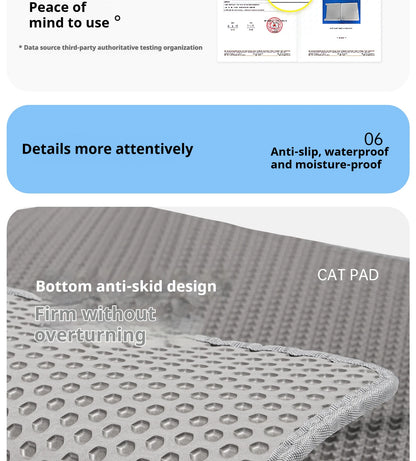 XL Clean-Step Mat – 60cm x 90cm Waterproof Double-Layer Litter Trapper