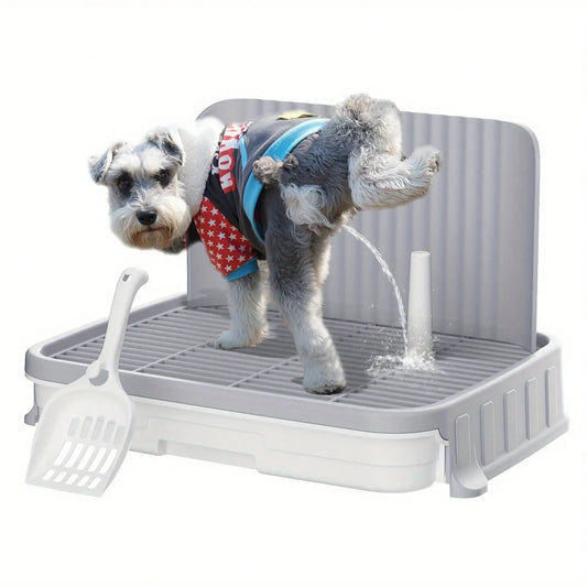 Indoor Dog Potty Tray with Protection Wall