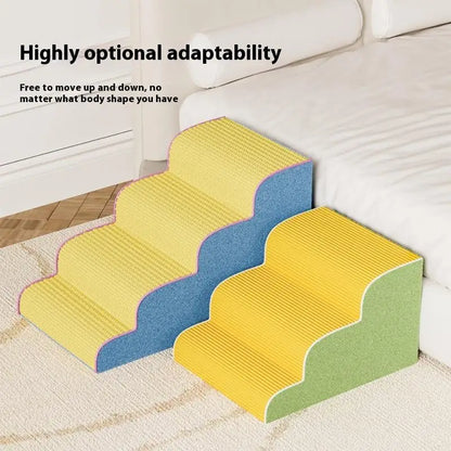 3/4 Tier Memory Foam Dog Stairs Ladder