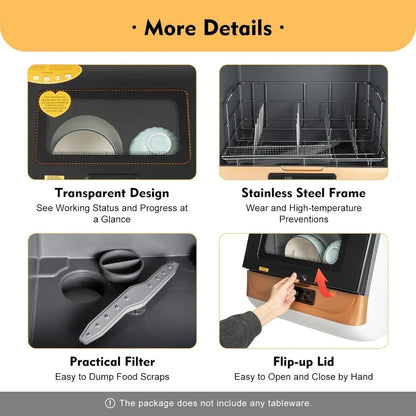 Dishwasher 3-In-1 Washing Modes