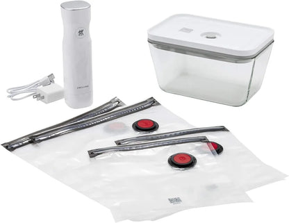 Vacuum Sealer Machine Starter Set with Airtight Food Storage Container Glass