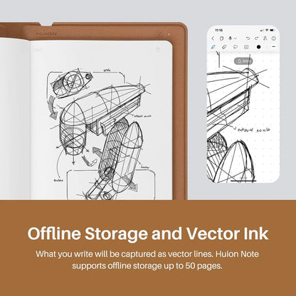 Digital Notebook Drawing  2-in-1 Tablet With Battery-free Pen