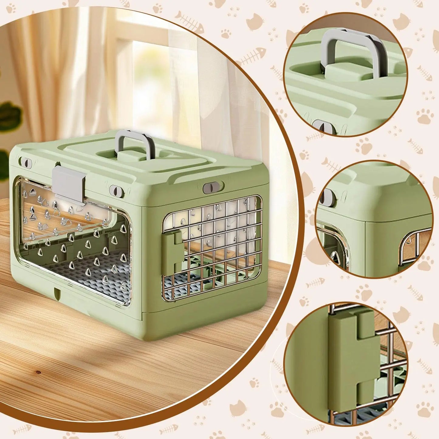 Fold-N-Go Elite – Hard-Sided Collapsible Travel Crate