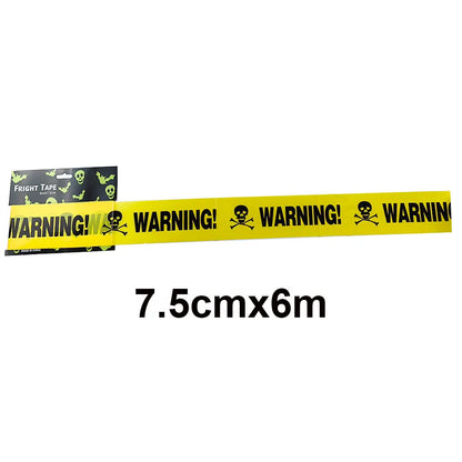 Halloween Caution Tape Decorations Scary Fright and Warning Tape for Zombie Party Horror Party Haunted House Decoration tape