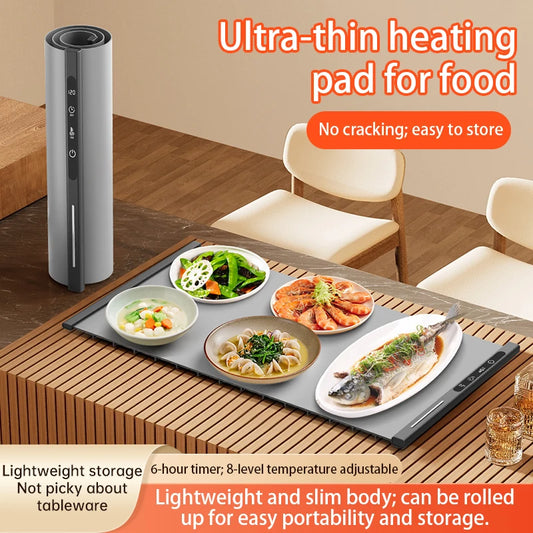 Flexible Silicone Food Warmer Mat Foldable Food Warming Tray Electric