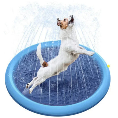 Inflatable Sprinkler Pad for Dogs – Outdoor Splash Pool & Cooling Water Play Mat (100/150/200cm)
