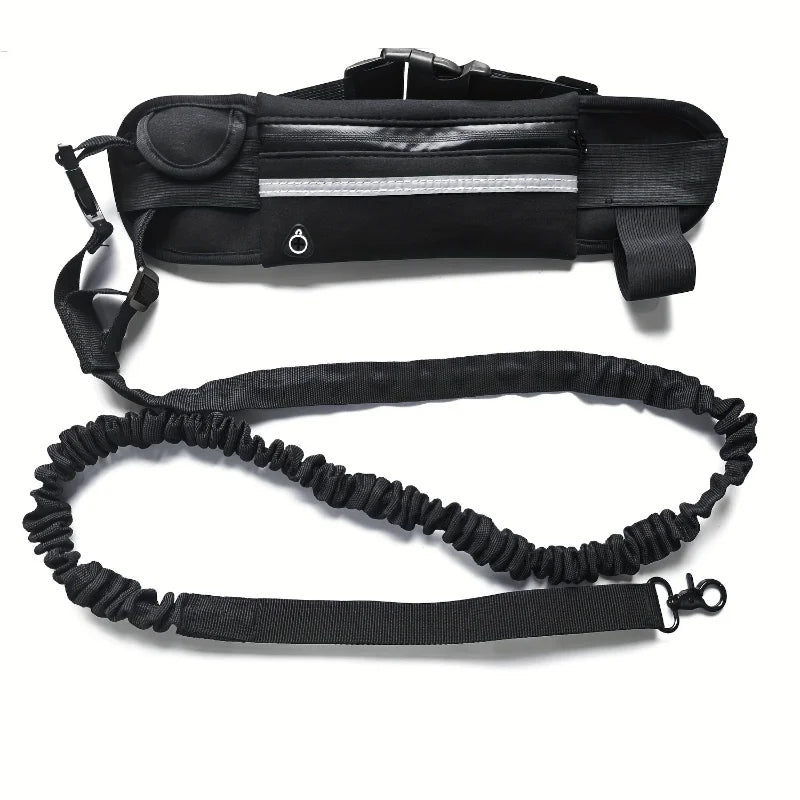 Hands-Free Dog Leash with Integrated Zipper Waist Pack