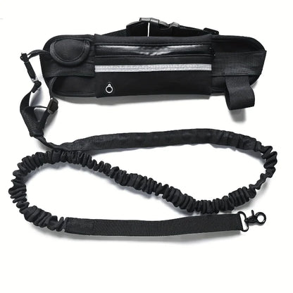 Hands-Free Dog Leash with Integrated Zipper Waist Pack