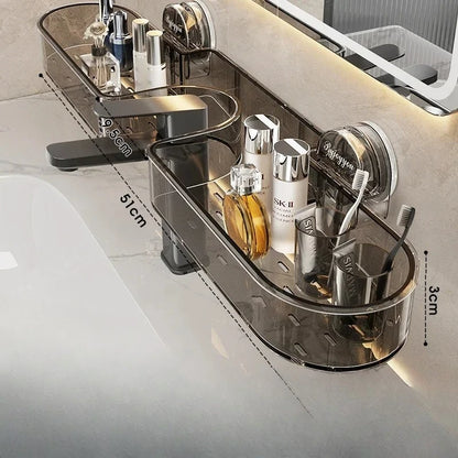 Rack Suction Cup Non-punching Toilet Thickened Acrylic Shelf