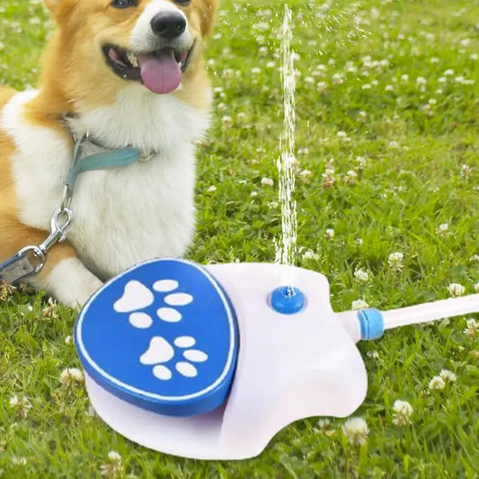 Dog Paw-Activated Water Fountain Sprinkler Toy – Outdoor Drinking & Cooling Pet Water Dispenser