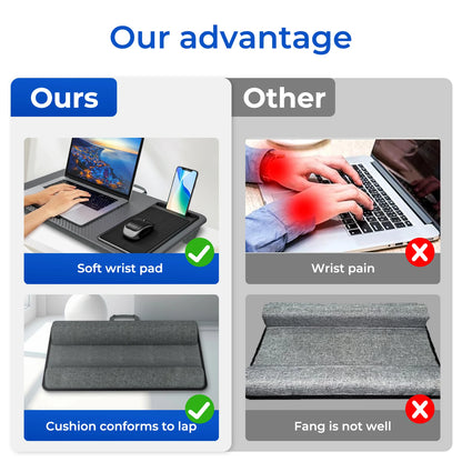 Lap Desk Home Office Pro Mouse Pad and Phone Holder