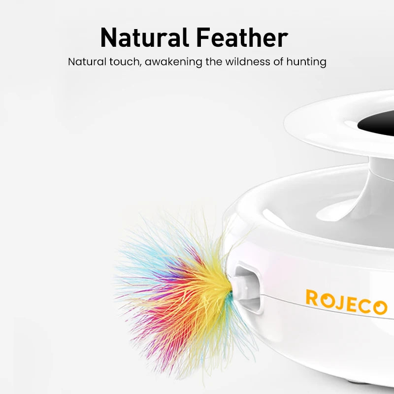 2-in-1 Smart Cat Toy Set – Automatic Feather & Rolling Ball Interactive Pet Toy (5 Modes)