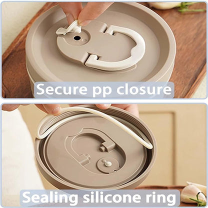 Portable Insulated Food Lunch Container Set with Thermal Lunch Box 3 Separate