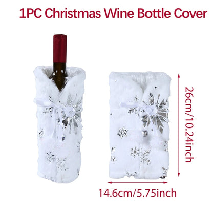Christmas Wine Bottle Cover Merry Christmas Decorations For Home
