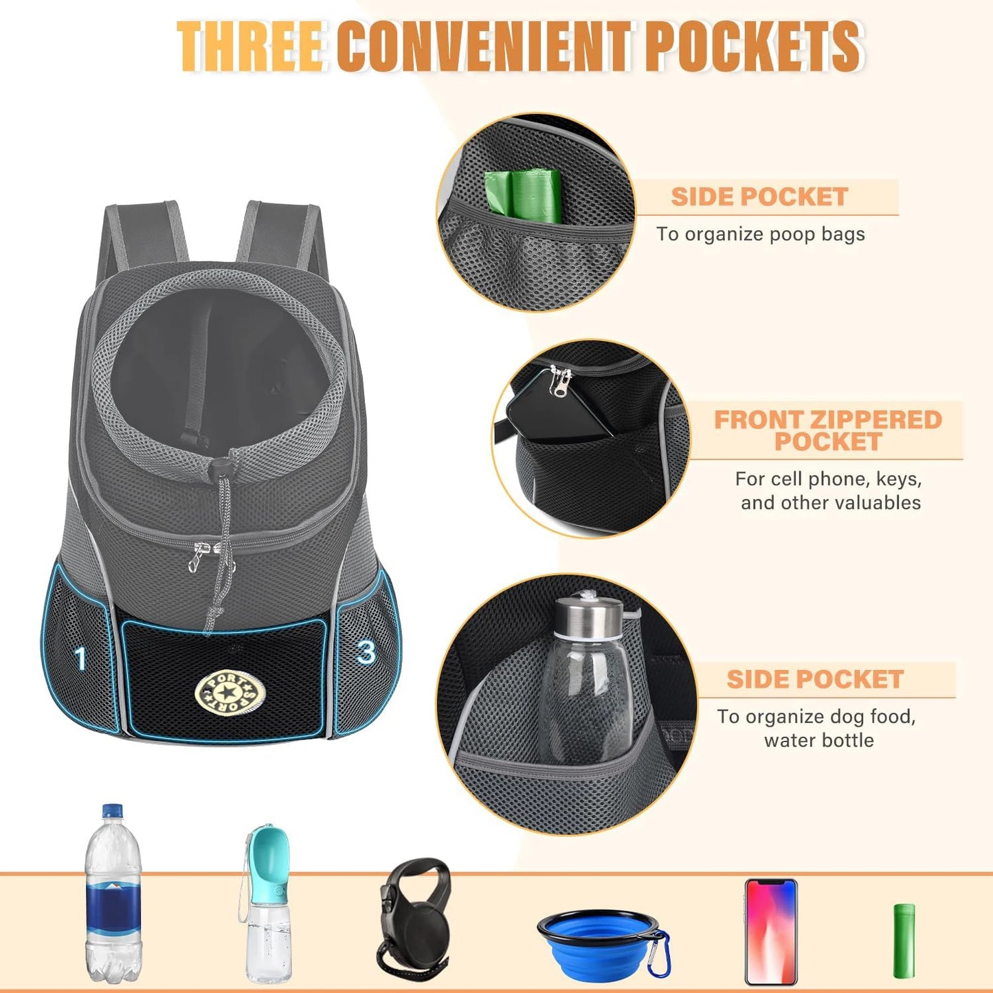 Aero-Vista Front-Folded Travel Backpack – Secure Mesh Carrier