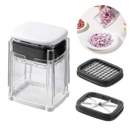 Fry Cutter, Vegetable Chopper Mandoline Slicer with 8-Segment Blade & Dicer Grid