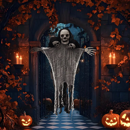 Halloween Party Hanging Skull Skeleton Ghost Ornament Horror Props Haunted House Decorations Halloween Party Outdoor Decorations