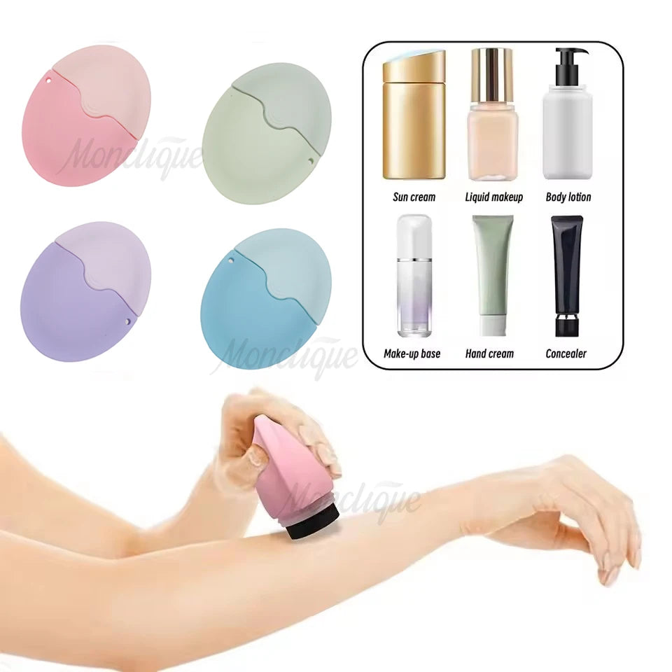 Sunscreen Roller Applicator Silicone Leak-Proof Portable Travel Dispenser Bottle