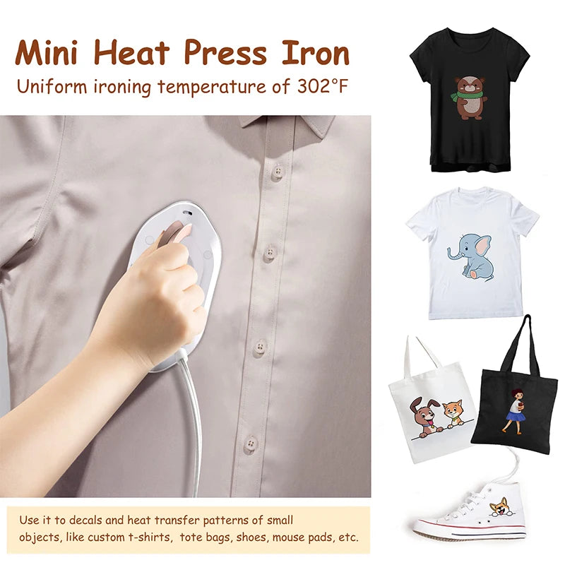 Portable Mini Electric Iron Dual
