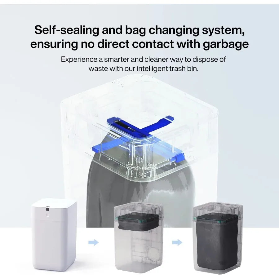4 Gallon Automatic Trash Can with Motion Sensor and Self-sealing Lid