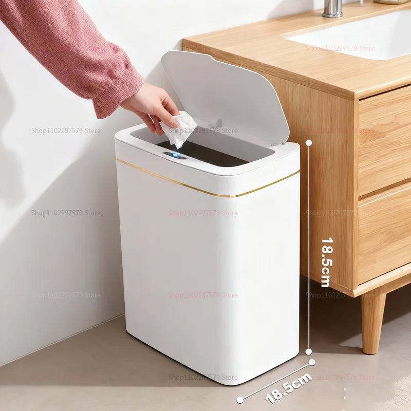 Smart Induction Garbage Can Storage Basket Automatic