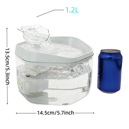 Stream-Flow 1.2L – Balanced Capacity USB Pet Fountain