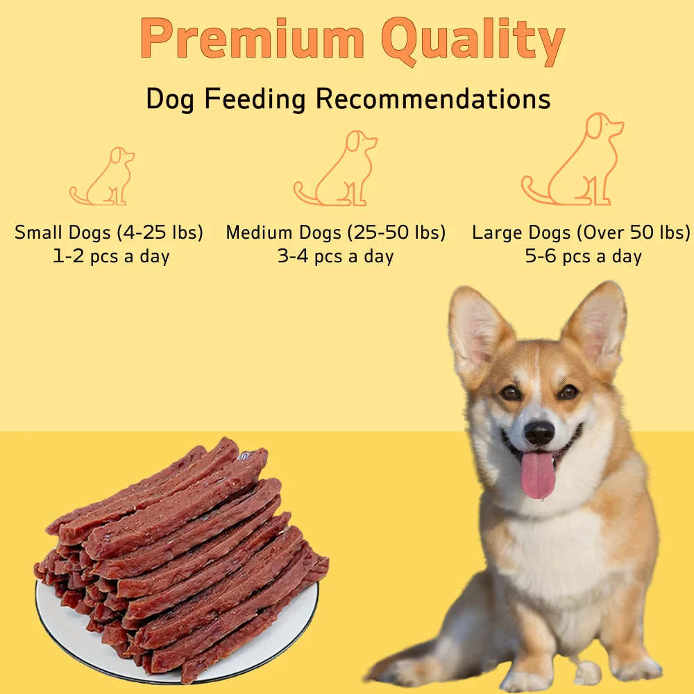 2-Pack(2 x 100g/3.53oz)Soft Chew Dog Treats For Small, Medium And Large Dogs, Dried Milk Chicken/Duck Sticks, Healthy