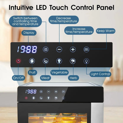 8-Tray Stainless Steel,600W with 4 Presets & Digital Timer