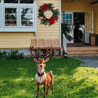 1/2Pcs 2D Flat Acrylic Garden Stake Milu Deer Outdoor Garden Decoration