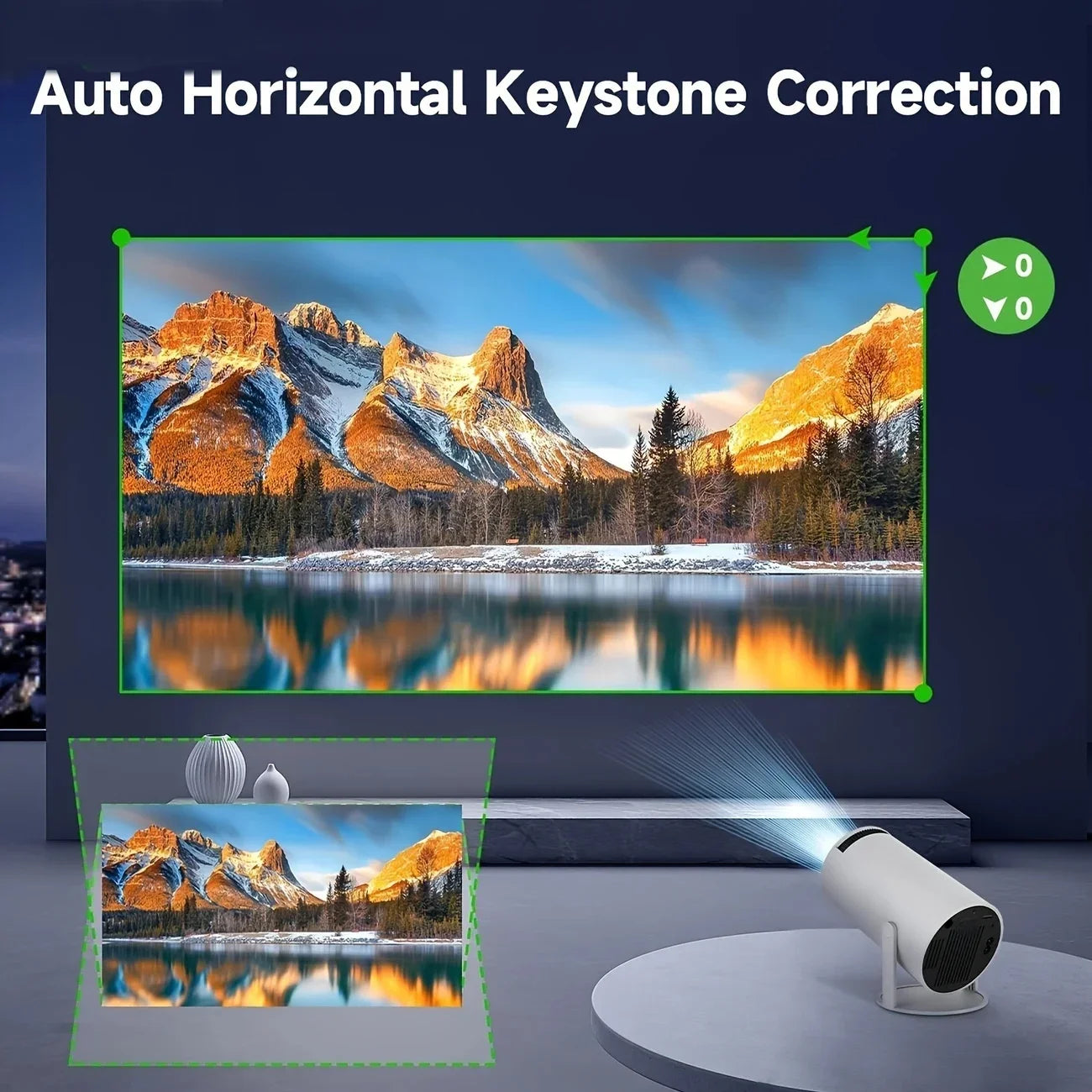 Android 12.0 Portable Projector