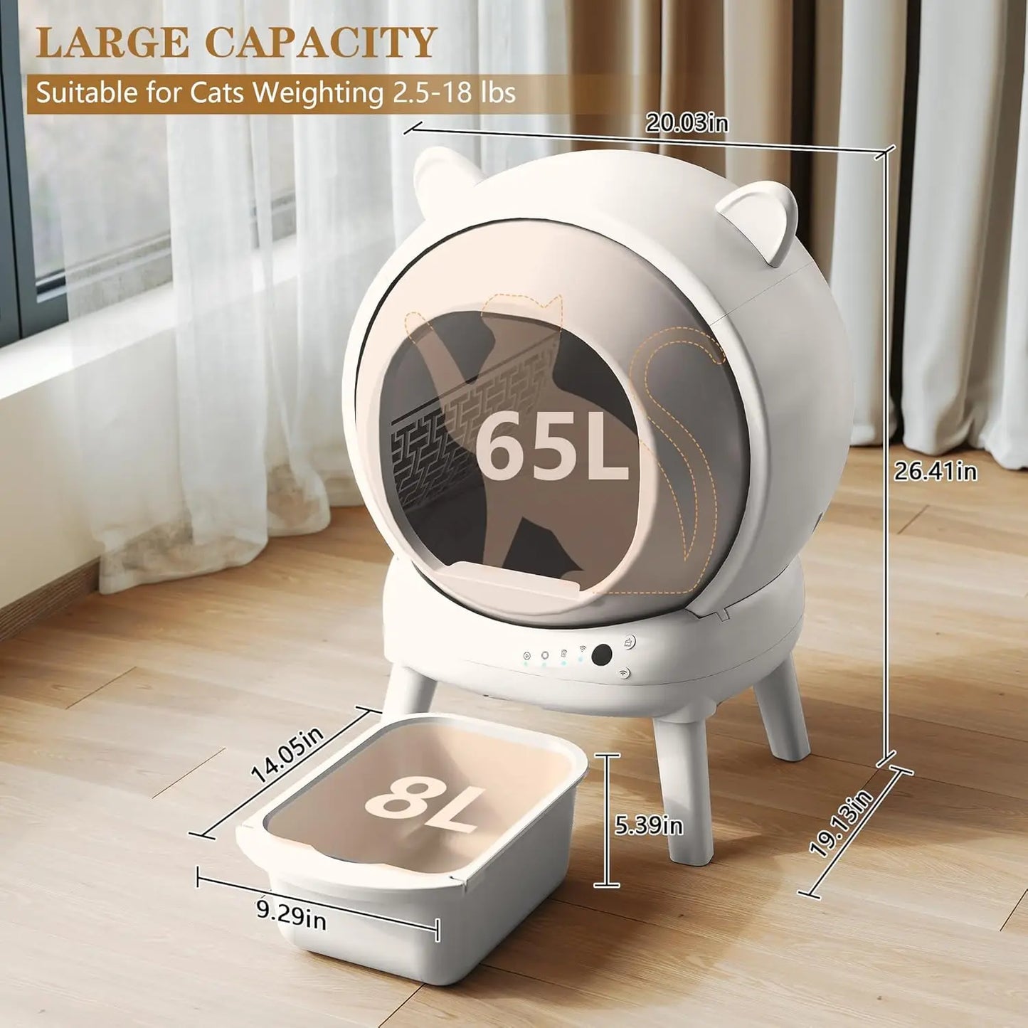 Auto-Sift Elite – Smart Self-Cleaning Litter Robot with App Control