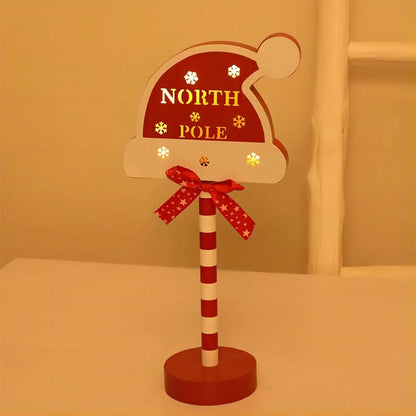 Christmas Stop Here Decor Santa Stop Here Tree Topper Desk Lamp LED Santa Stop Here Tree Topper Window Decorative Lights