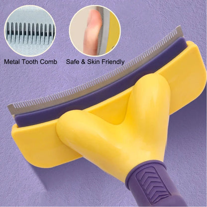 Professional Dual-Action Pet Grooming & De-Knotting Brush