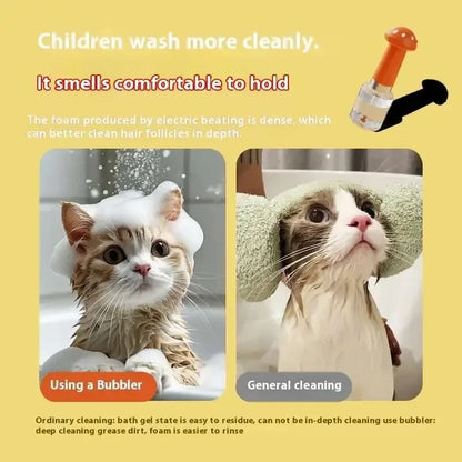USB Rechargeable Pet Shower Foaming Machine – Automatic Soap Dispenser & Pet Washing Bubbler
