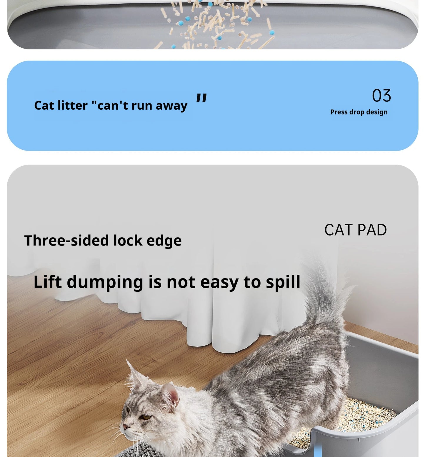 XL Clean-Step Mat – 60cm x 90cm Waterproof Double-Layer Litter Trapper