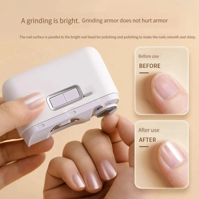 Electric Nail Clipper Polishing Trimmer Automatic Nail Cutter Lighting Trimmer