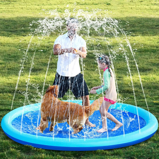 Inflatable Sprinkler Pad for Dogs – Outdoor Splash Pool & Cooling Water Play Mat (100/150/200cm)