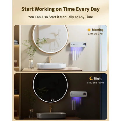 Toothbrush Holder with Auto-Drying,