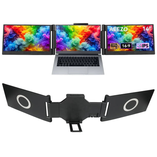 14 Inch Laptops Screen Extender Triple Dual FHD