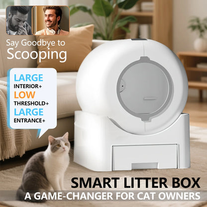 64L Smart-Sense Automatic Litter Box – App-Controlled & Odor-Free