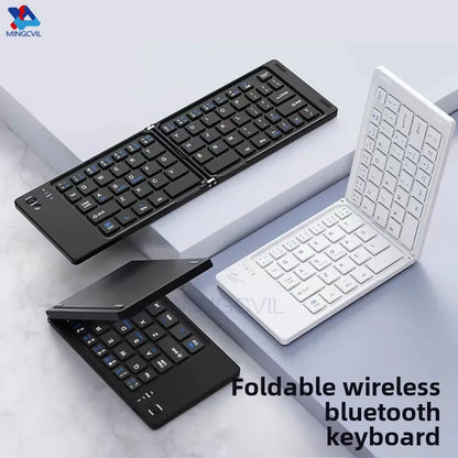 Mini Foldable Wireless Keyboard Slim Portable Bluetooth