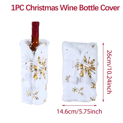 Christmas Wine Bottle Cover Merry Christmas Decorations For Home