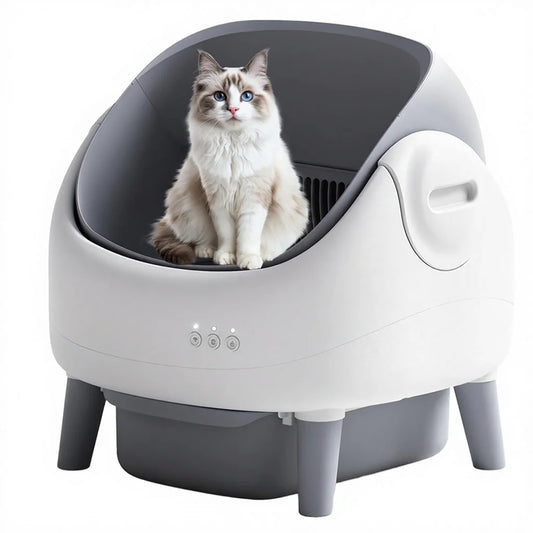 Smart App-Controlled Self-Cleaning Litter Box – Open-Top & Odor-Free