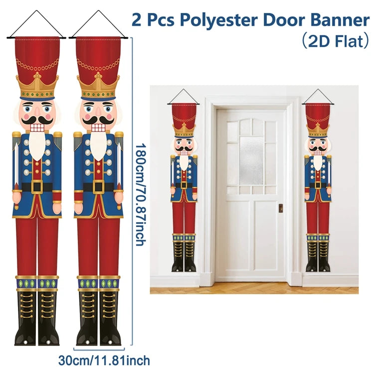 Christmas Hanging Door Banner Merry Christmas Decoration for Home