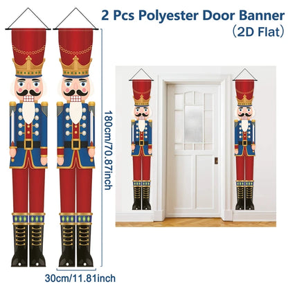 Christmas Hanging Door Banner Merry Christmas Decoration for Home